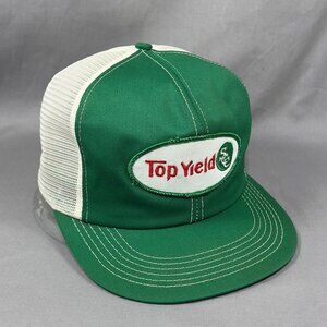 Vtg Cargill Top Yield Snapback Hat Cap KProducts Agriculture Farmer Rancher Mens
